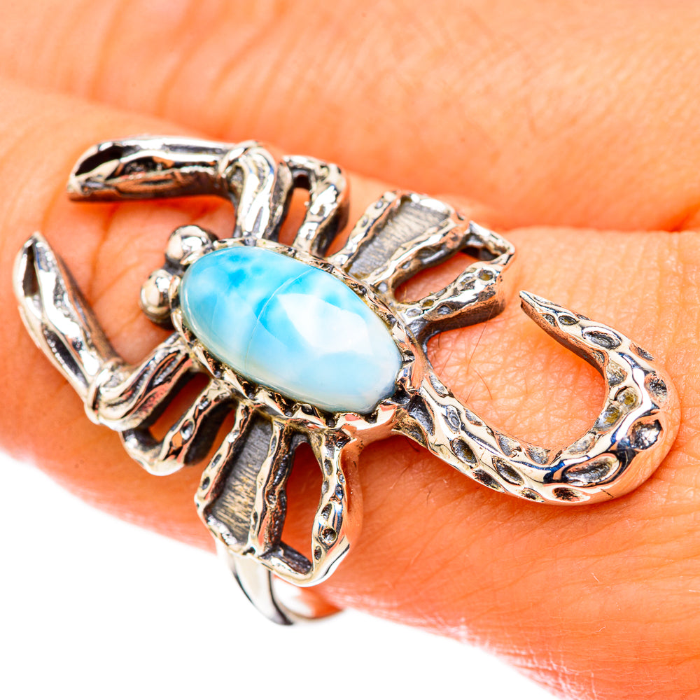 Larimar Rings handcrafted by Ana Silver Co - RING124004