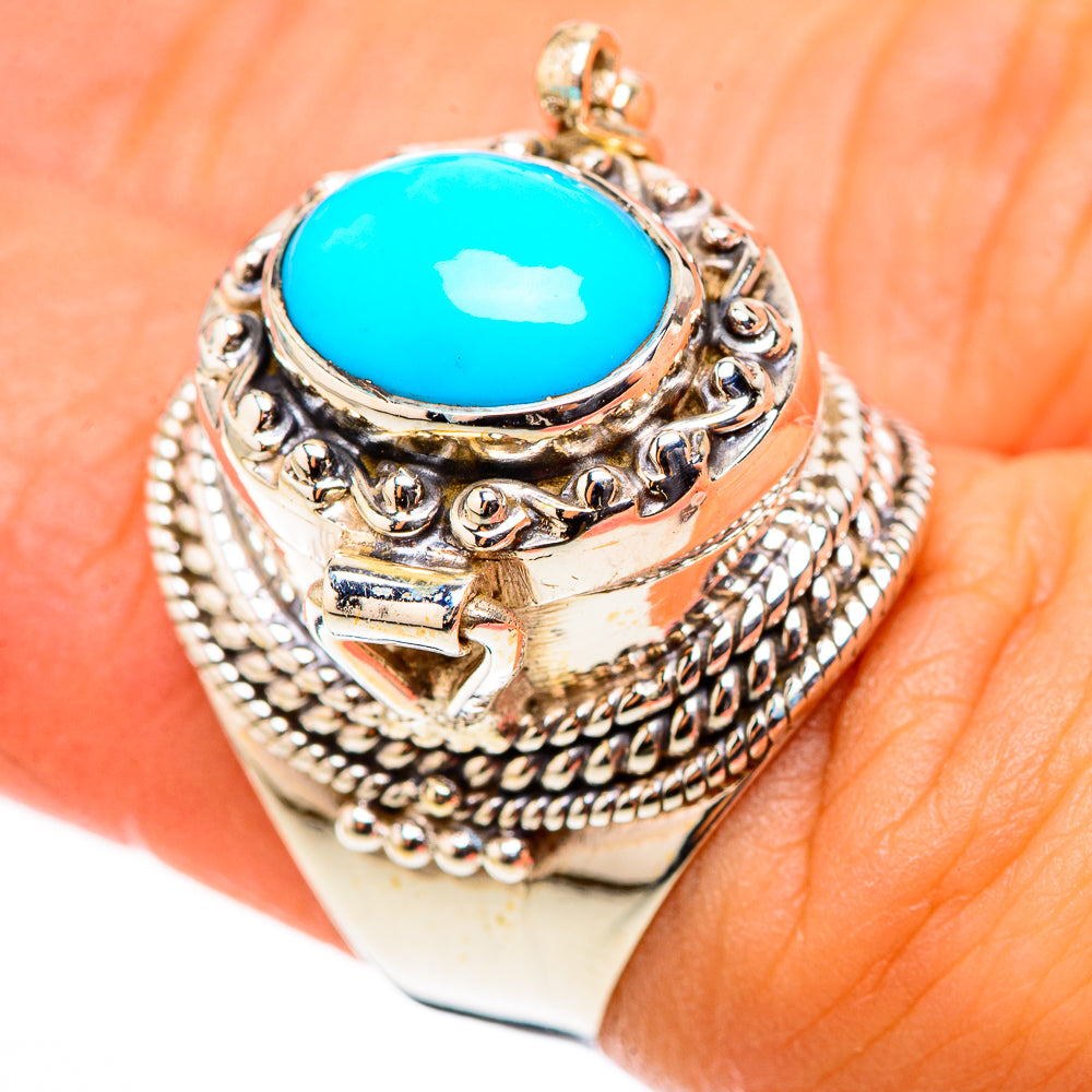Sleeping Beauty Turquoise Rings handcrafted by Ana Silver Co - RING124005