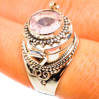 Rose Quartz Rings handcrafted by Ana Silver Co - RING124012