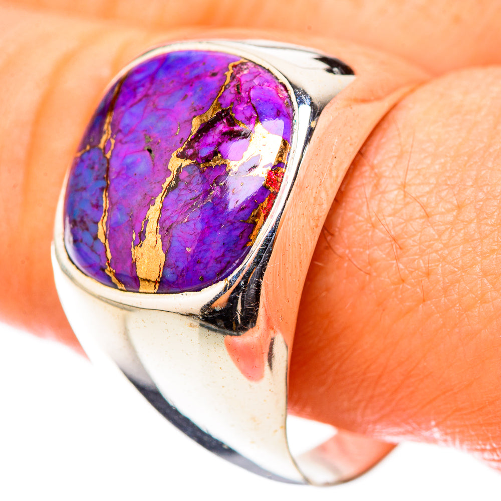 Purple Copper Composite Turquoise Rings handcrafted by Ana Silver Co - RING124018