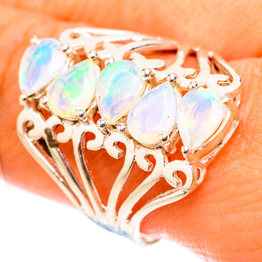 Ethiopian Opal Rings handcrafted by Ana Silver Co - RING124023