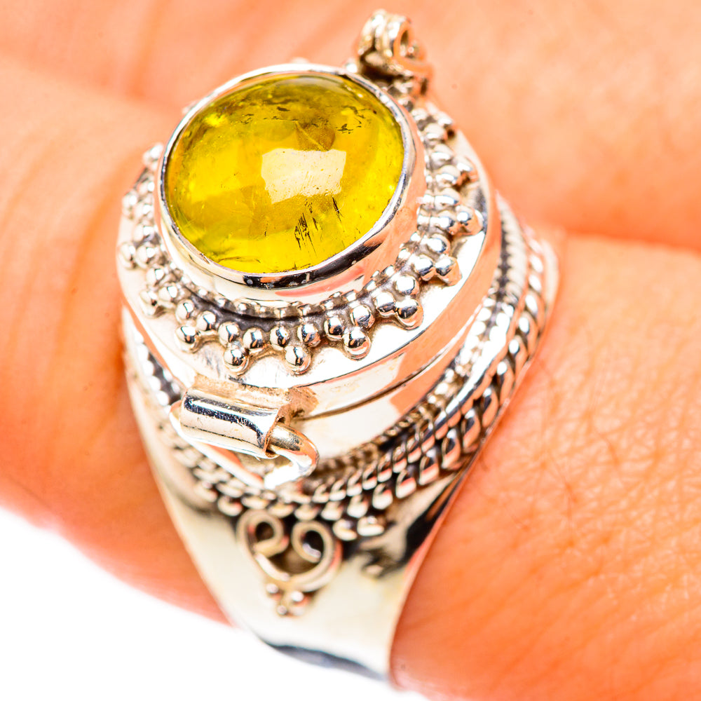 925 sterling silver citrine ring with oval yellow stone, beaded filigree band