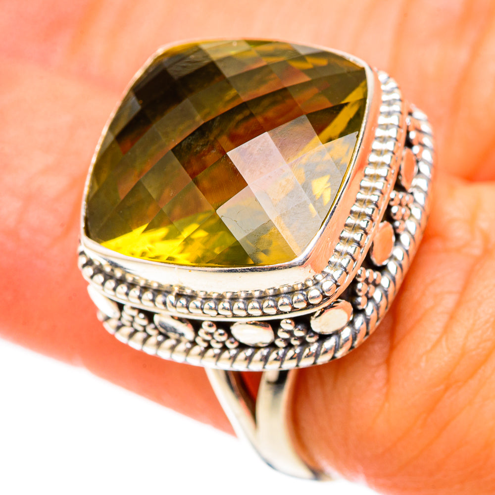Lemon Quartz Rings handcrafted by Ana Silver Co - RING124025