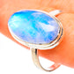 Rainbow Moonstone Rings handcrafted by Ana Silver Co - RING124033