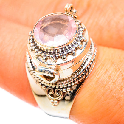 Rose Quartz Rings handcrafted by Ana Silver Co - RING124039