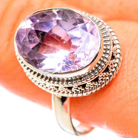 Pink Amethyst Rings handcrafted by Ana Silver Co - RING124044