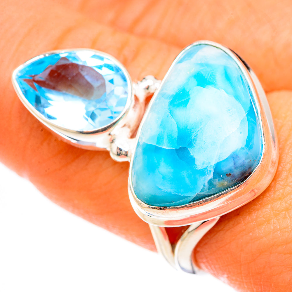 Larimar Rings handcrafted by Ana Silver Co - RING124053