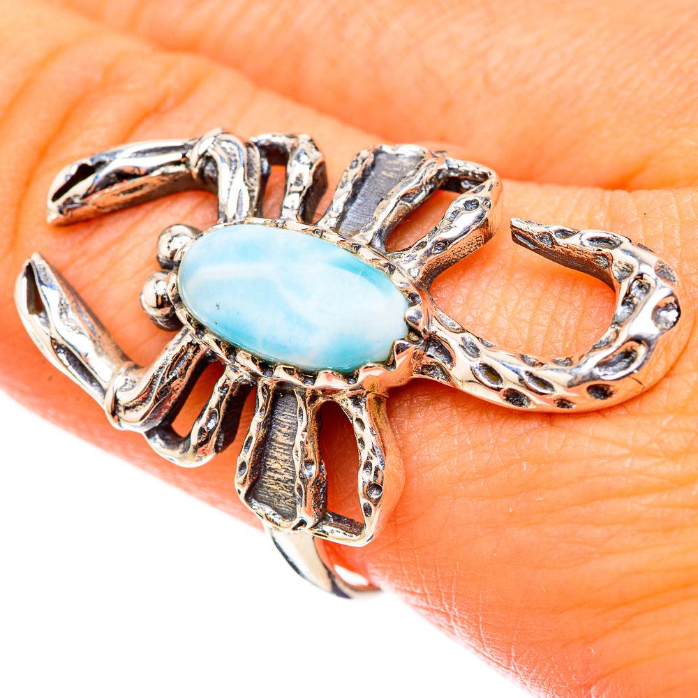 Larimar Rings handcrafted by Ana Silver Co - RING124056