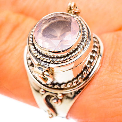 Rose Quartz Rings handcrafted by Ana Silver Co - RING124061