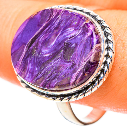 Charoite Rings handcrafted by Ana Silver Co - RING124063