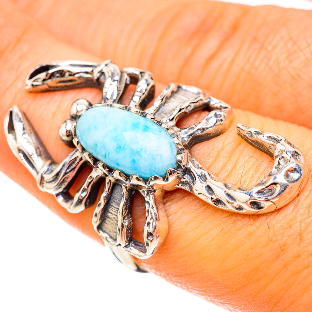 Larimar Rings handcrafted by Ana Silver Co - RING124073
