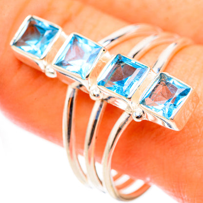 Swiss Blue Topaz Rings handcrafted by Ana Silver Co - RING124075