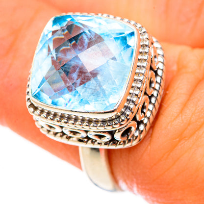 Swiss Blue Topaz Rings handcrafted by Ana Silver Co - RING124076