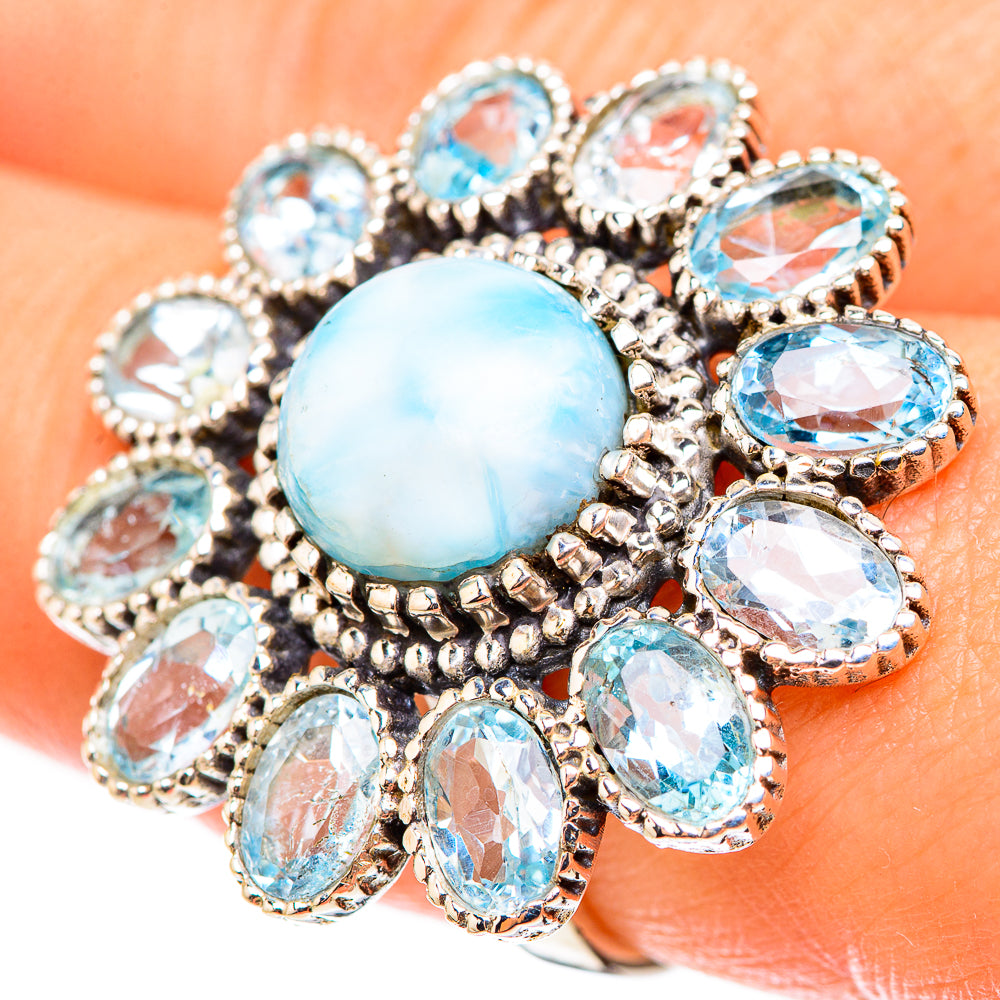 Larimar Rings handcrafted by Ana Silver Co - RING124096