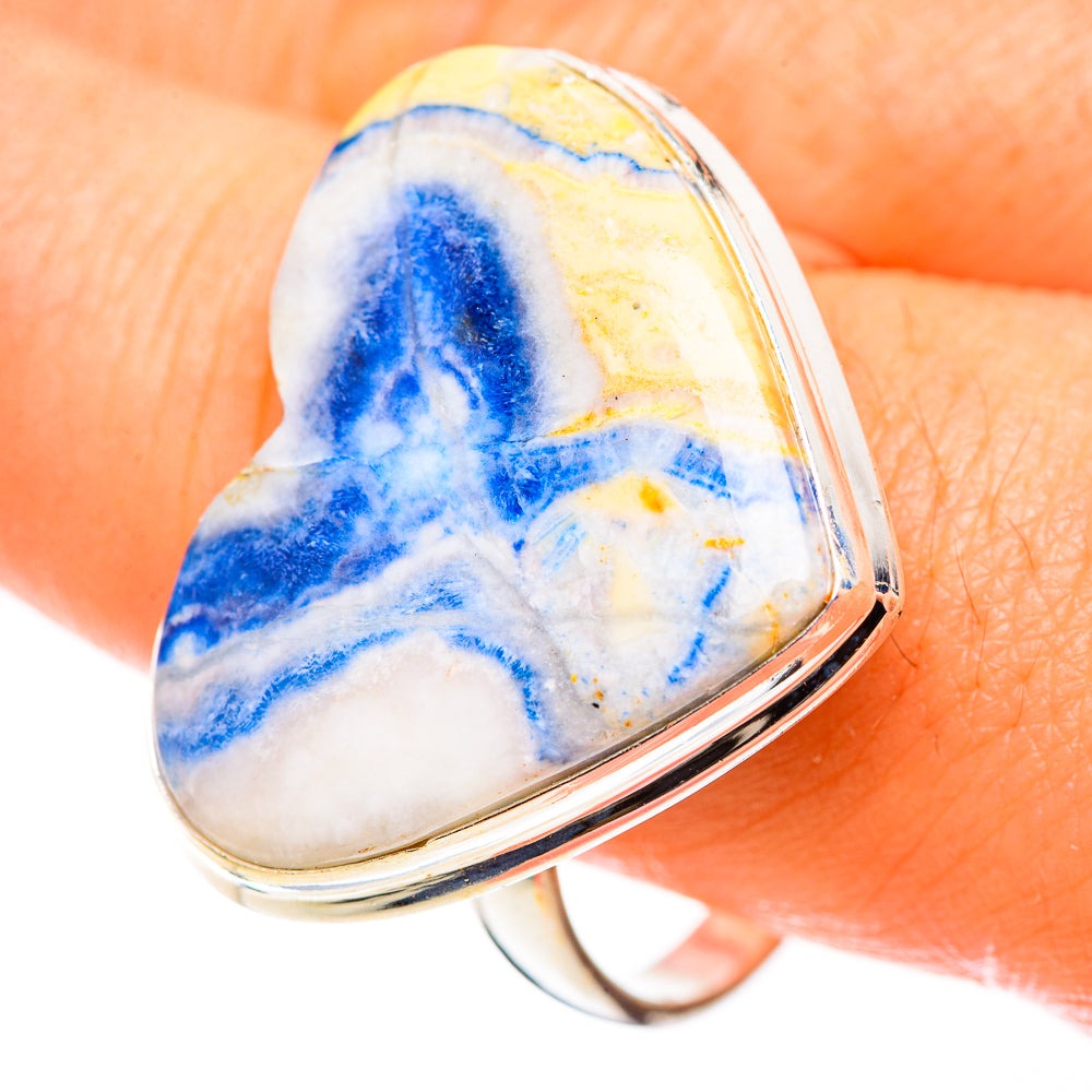 Blue Scheelite Rings handcrafted by Ana Silver Co - RING124102