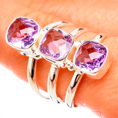 Pink Amethyst Rings handcrafted by Ana Silver Co - RING124107