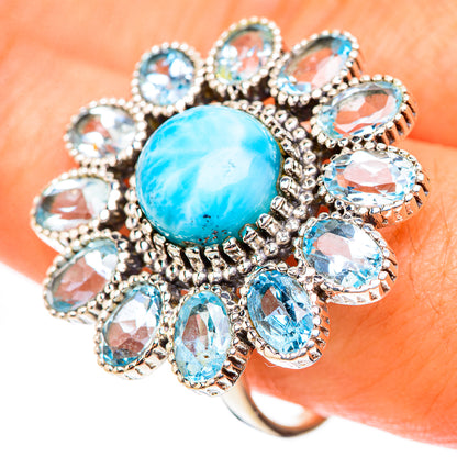 Larimar Rings handcrafted by Ana Silver Co - RING124123