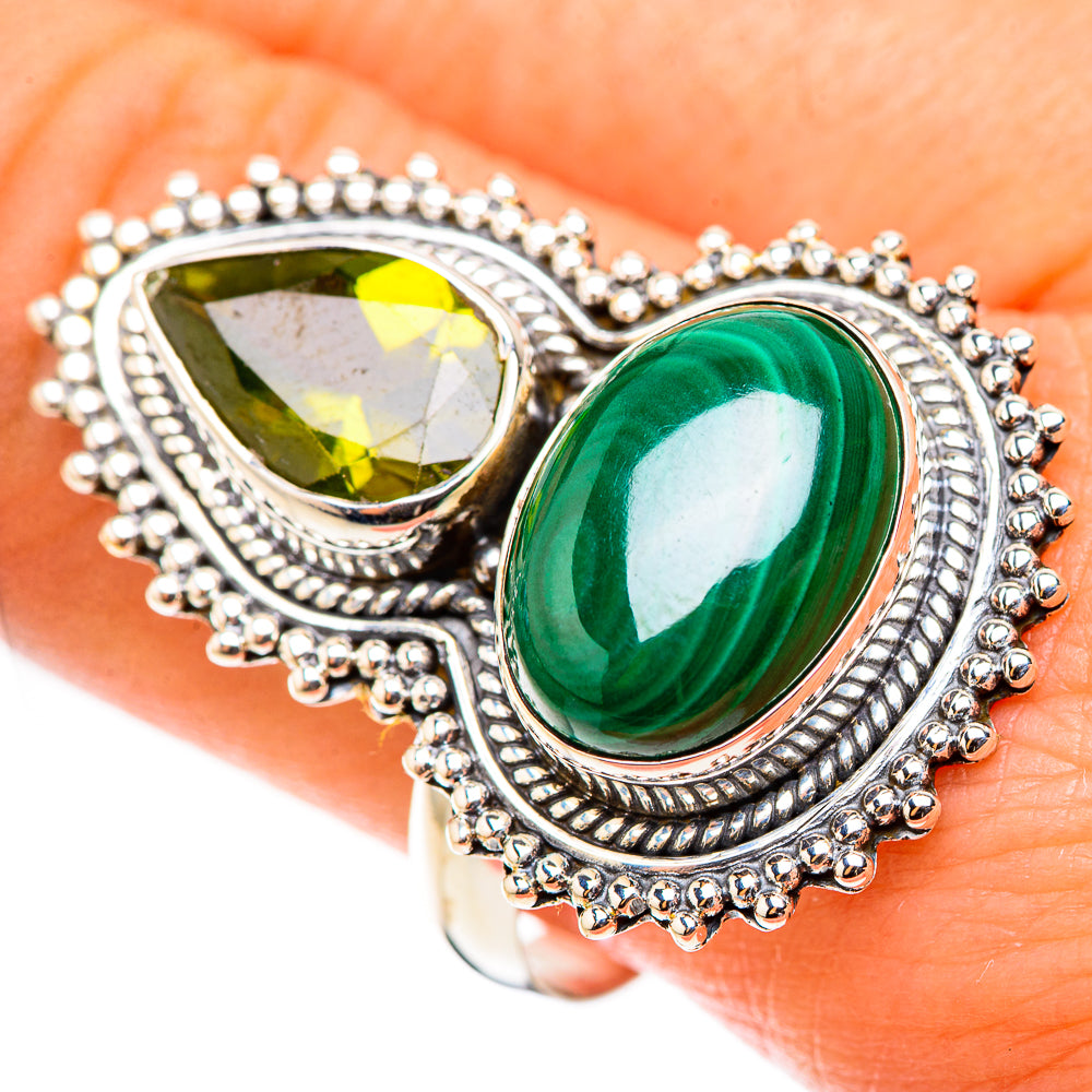 Malachite Rings handcrafted by Ana Silver Co - RING124129