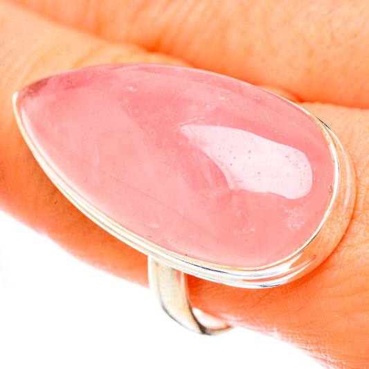 Rose Quartz Rings handcrafted by Ana Silver Co - RING124131