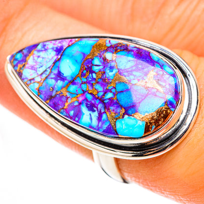 Purple Copper Composite Turquoise Rings handcrafted by Ana Silver Co - RING124133