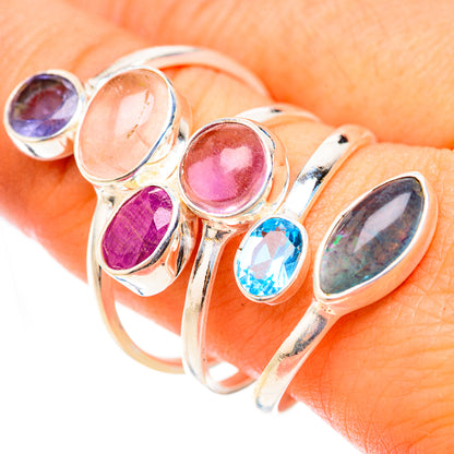 Rose Quartz Rings handcrafted by Ana Silver Co - RING124141