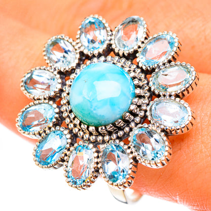 Larimar Rings handcrafted by Ana Silver Co - RING124147