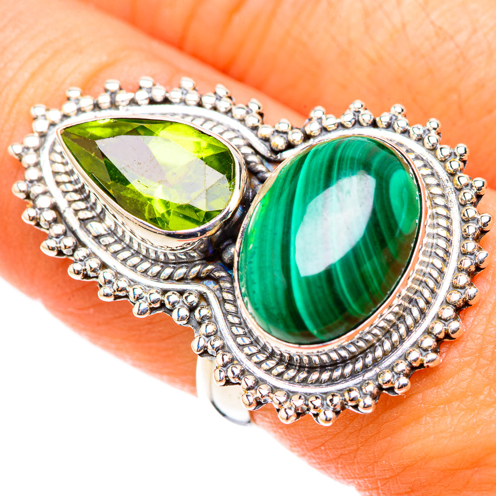 Malachite Rings handcrafted by Ana Silver Co - RING124154