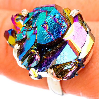 Titanium Sunshine Druzy Rings handcrafted by Ana Silver Co - RING124165