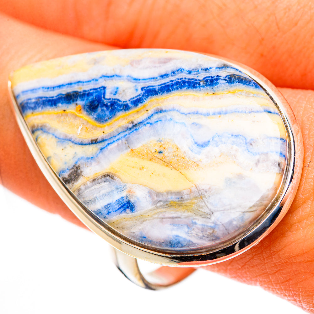 Blue Scheelite Rings handcrafted by Ana Silver Co - RING124173