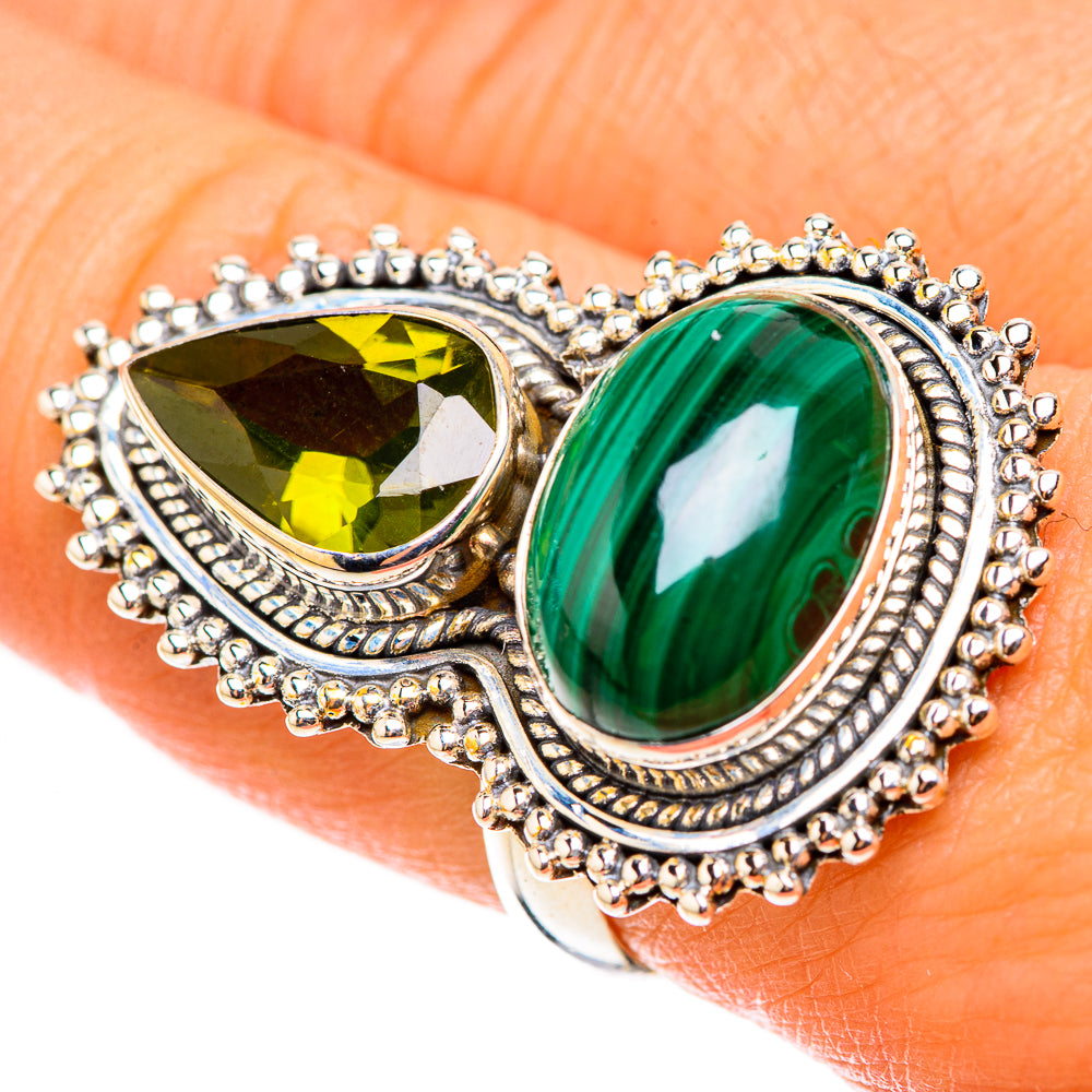 Malachite Rings handcrafted by Ana Silver Co - RING124178