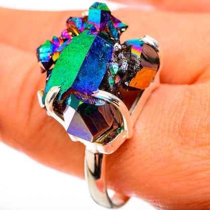 Titanium Sunshine Druzy Rings handcrafted by Ana Silver Co - RING124185