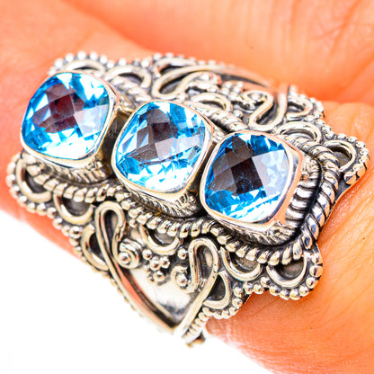 Swiss Blue Topaz Rings handcrafted by Ana Silver Co - RING124191
