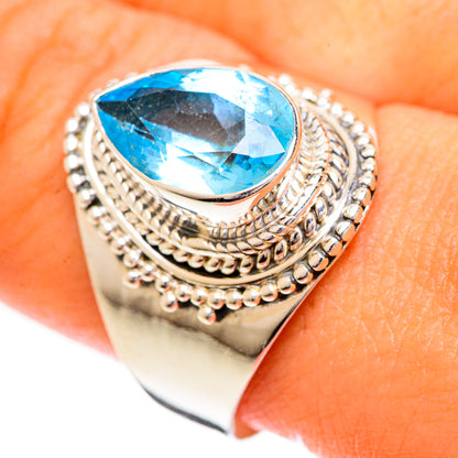 Swiss Blue Topaz Rings handcrafted by Ana Silver Co - RING124200