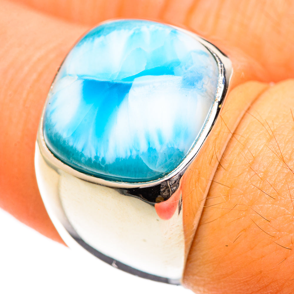 Larimar Rings handcrafted by Ana Silver Co - RING124201