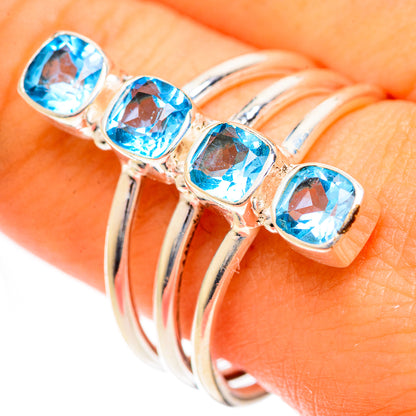 Swiss Blue Topaz Rings handcrafted by Ana Silver Co - RING124202