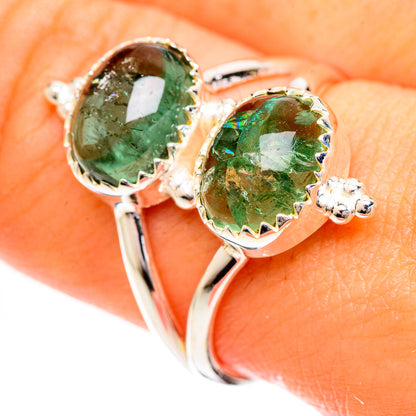 Green Tourmaline Rings handcrafted by Ana Silver Co - RING124203