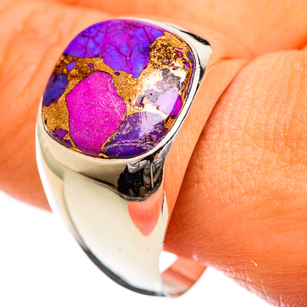 Purple Copper Composite Turquoise Rings handcrafted by Ana Silver Co - RING124212