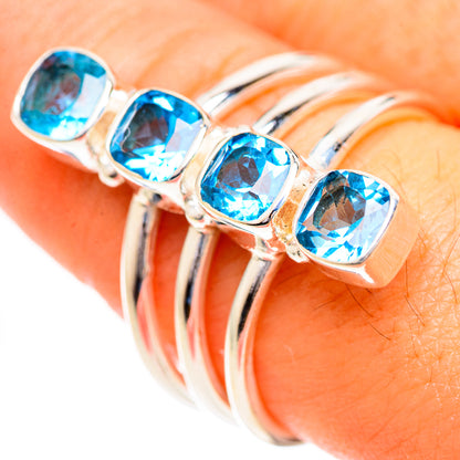 Swiss Blue Topaz Rings handcrafted by Ana Silver Co - RING124225