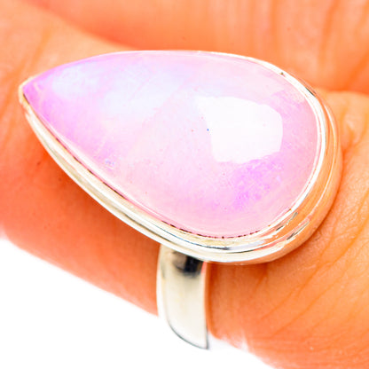 Pink Moonstone Rings handcrafted by Ana Silver Co - RING124235