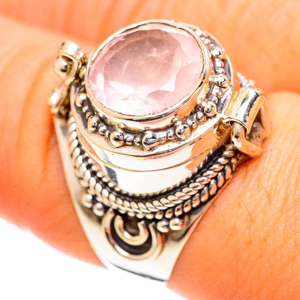 Rose Quartz Rings handcrafted by Ana Silver Co - RING124236
