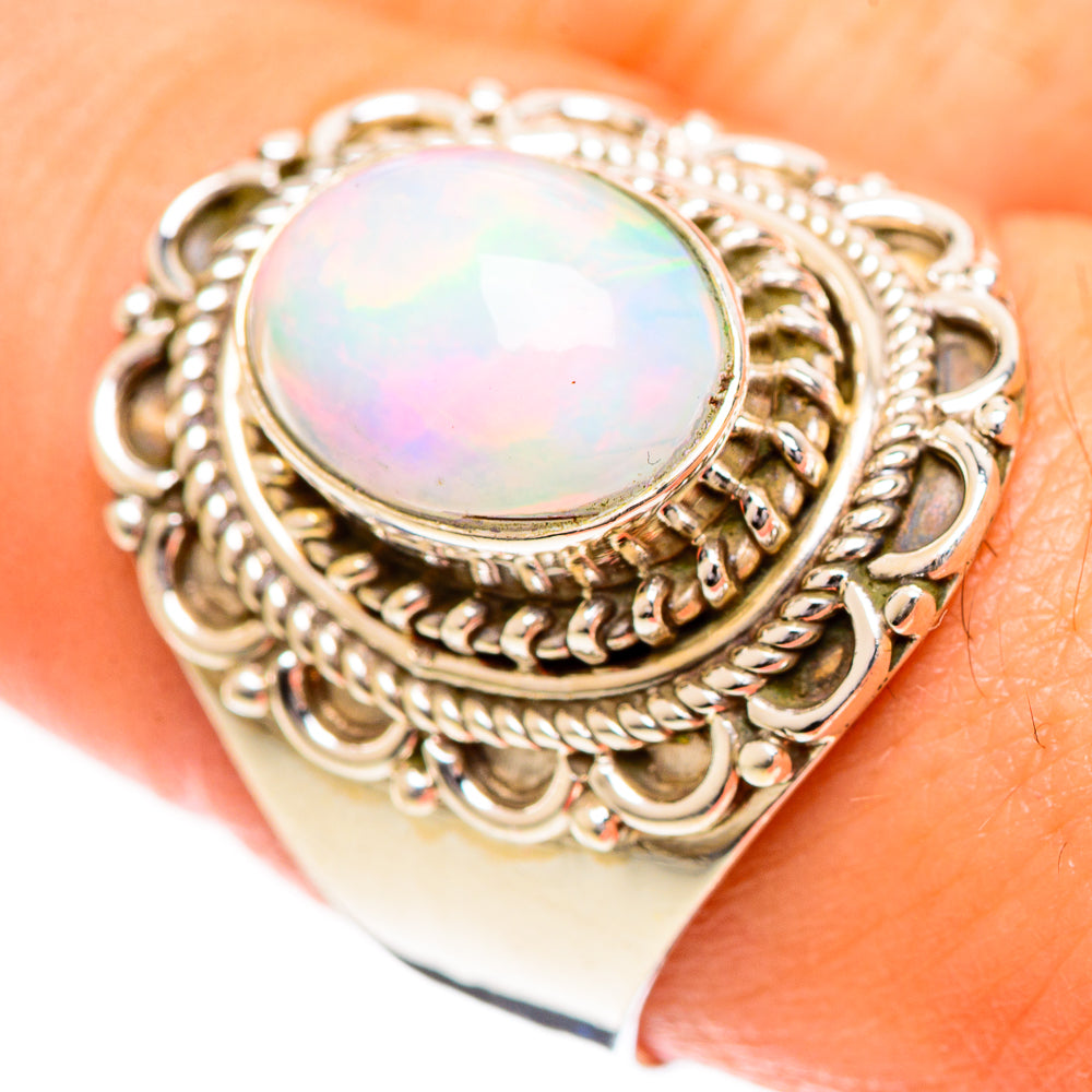 Ethiopian Opal Rings handcrafted by Ana Silver Co - RING124247
