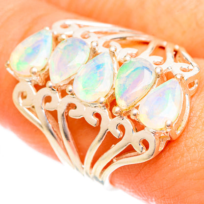 Ethiopian Opal Rings handcrafted by Ana Silver Co - RING124248