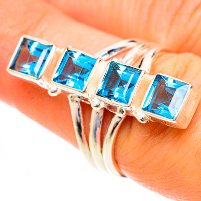 Swiss Blue Topaz Rings handcrafted by Ana Silver Co - RING124251