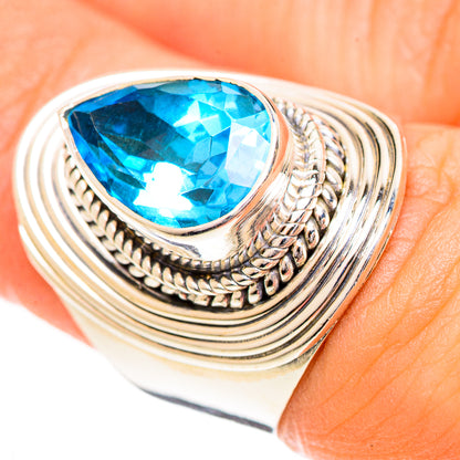 Swiss Blue Topaz Rings handcrafted by Ana Silver Co - RING124255