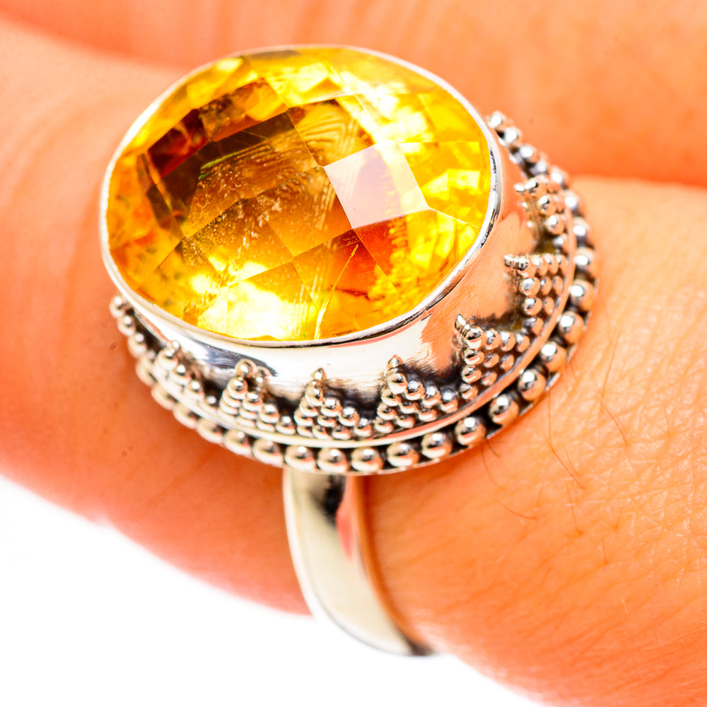 Citrine Rings handcrafted by Ana Silver Co - RING124261