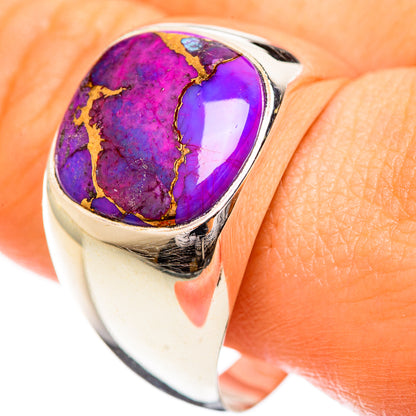 Purple Copper Composite Turquoise Rings handcrafted by Ana Silver Co - RING124266