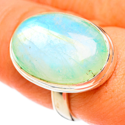 Green Moonstone Rings handcrafted by Ana Silver Co - RING124282