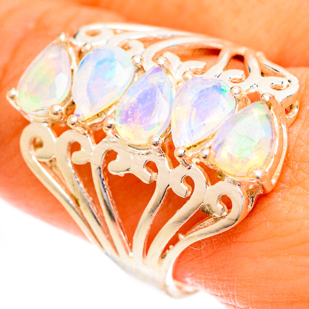 Ethiopian Opal Rings handcrafted by Ana Silver Co - RING124293