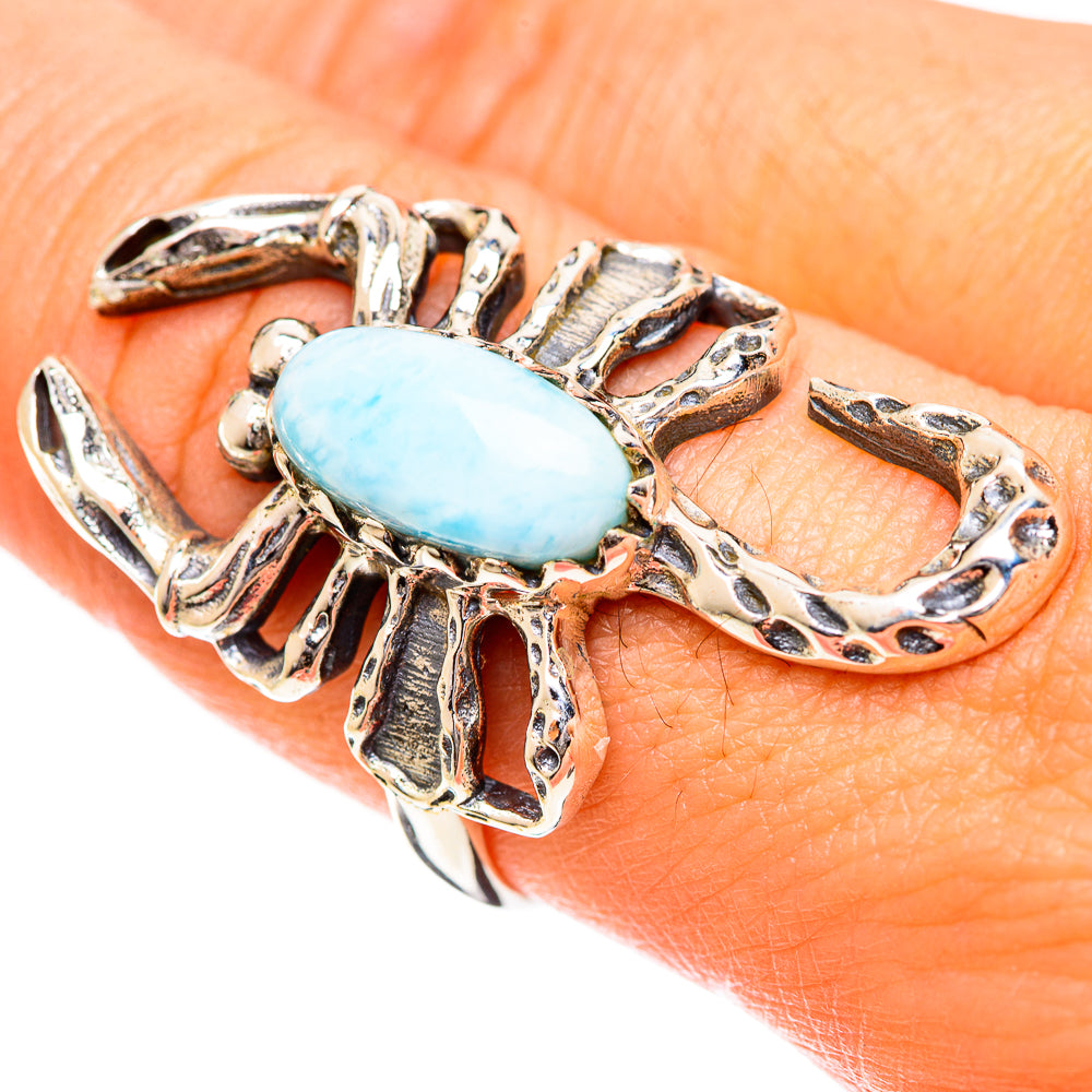 Larimar Rings handcrafted by Ana Silver Co - RING124297