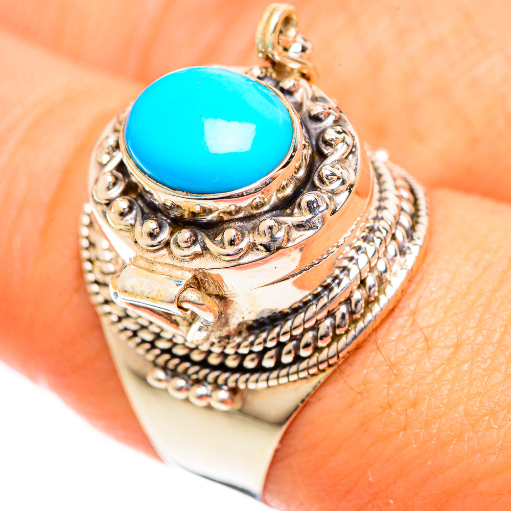 Sleeping Beauty Turquoise Rings handcrafted by Ana Silver Co - RING124302